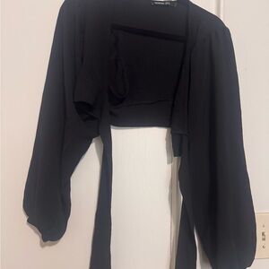 Boohoo Black Crop Top